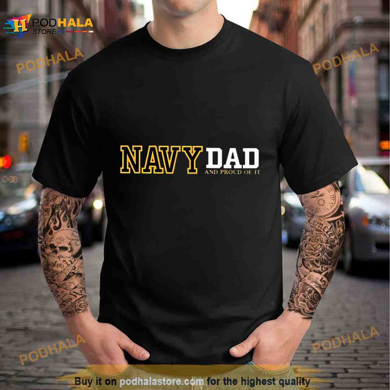 Navy Dad And Proud Of It Shirt Navy Dad And Proud Of It Shirt