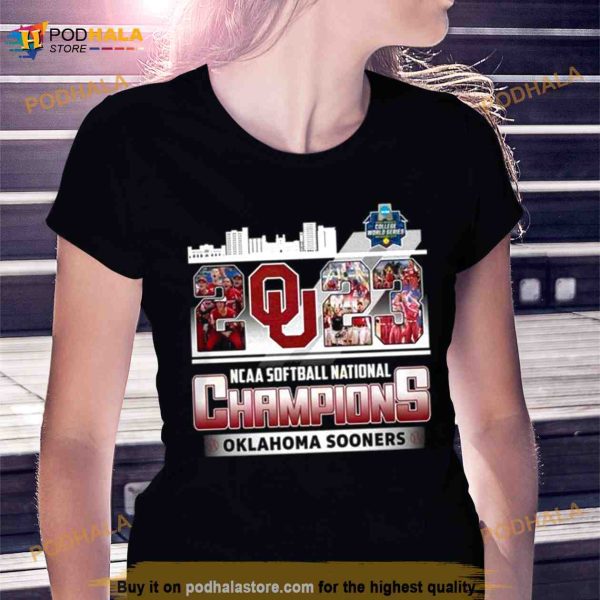 NCAA Softball National Champions 2023 Oklahoma Sooners Skyline Shirt