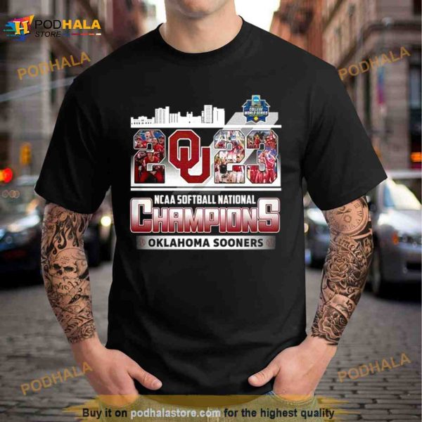 NCAA Softball National Champions 2023 Oklahoma Sooners Skyline Shirt