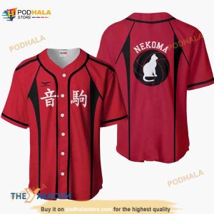 Nekoma Haikyuu Anime Costume 3D Baseball Jersey Shirt Dv6
