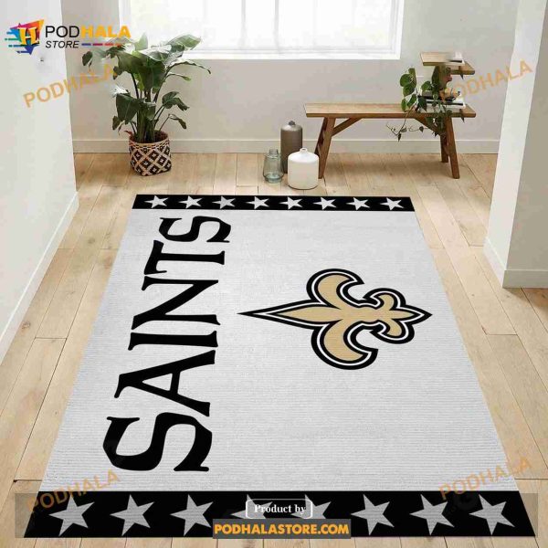New Orleans Saints Banner NFL Team Logo Rug Bedroom Rug Home Decor Floor Decor
