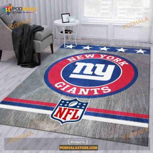 New York Giants Circle NFL Football Team Area Rug For Gift Living Room Rug Christmas Gift Us Decor