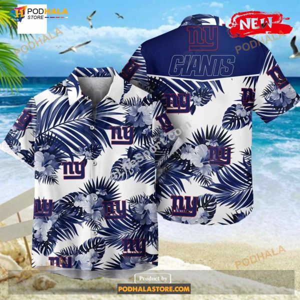 New York Giants NFL Palm Leaves Hot Summer Collection Funny 3D NFL Hawaiian Shirt