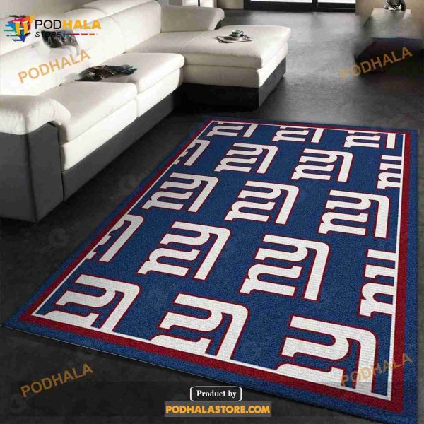 New York Giants Repeat Rug NFL Team Area Rug Carpet Living Room Rug