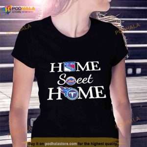 New York Rangers Mets And Tennessee Tt Home Sweet Home Shirt 2