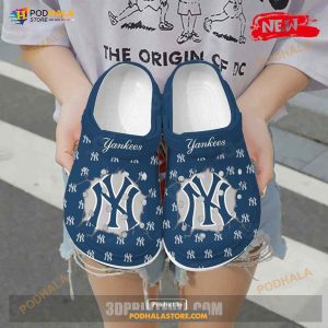 New York Yankees Mlb Full Logo Gift For Lover Rubber For Unisex & Kids Crocs Clog Shoes