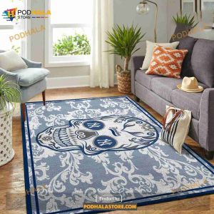 New York Yankees Mlb Team Logo Skull Home Decor Gift Rectangle Area Rug
