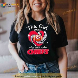 News This Girl Loves Her Kansas City Chiefs Heart Diamond 2023 Shirt 3