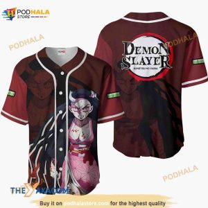 Nezuko Demon Kimetsu Anime 3D Baseball Jersey Shirt