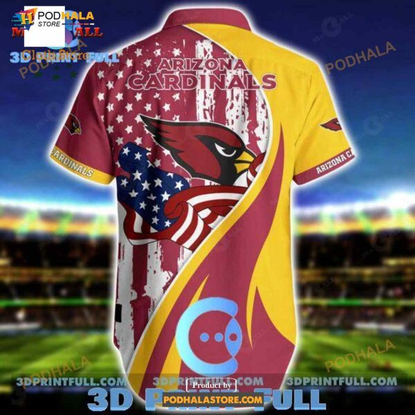 NFL Arizona Cardinals Funny 3D NFL Hawaiian Shirt Summer For fan