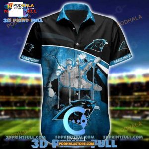 Nfl Carolina Panthers Funny Hawaiian Shirt Short 4 2