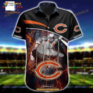 Nfl Chicago Bears Funny Hawaiian Shirt Short 1 1