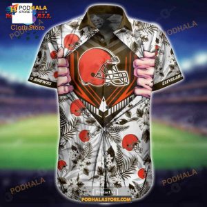 Nfl Cleveland Browns Funny Hawaiian Shirt Short 2