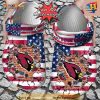 NFL Crocs Arizona Cardinals American Flag Breaking Wall Crocs Clog Shoes