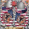 NFL Crocs Atlanta Falcons American Flag Breaking Wall Crocs Clog Shoes