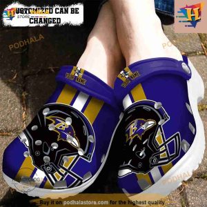 Nfl Crocs Baltimore Ravens Helmets Crocs Clog Shoes 2