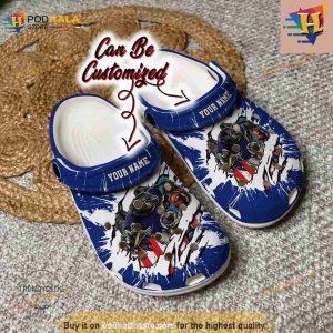 Nfl Crocs Baltimore Ravens Mascot Ripped Flag Crocs Clog Shoes 2
