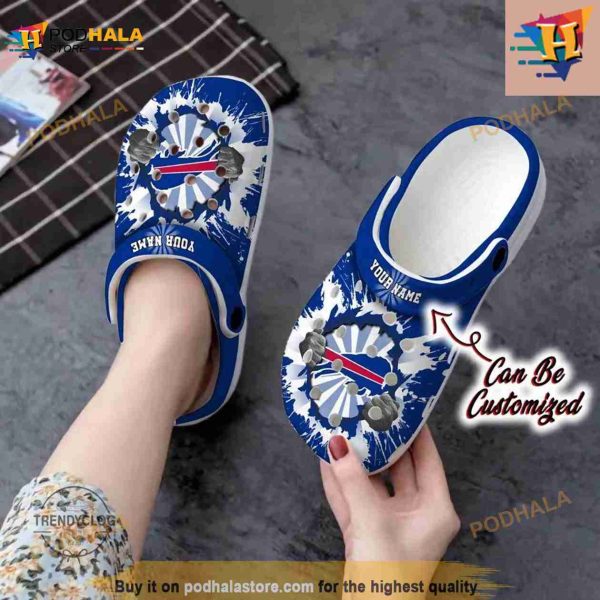 NFL Crocs Buffalo Bills Hands Ripping Light Crocs Clog Shoes