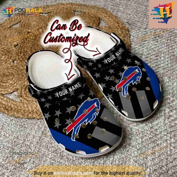 NFL Crocs Buffalo Bills Star Flag Crocs Clog Shoes