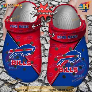 NFL Crocs Buffalo Bills Team Pattern Crocs Clog Shoes