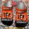 NFL Crocs Cincinnati Bengals Half Tone Drip Flannel Crocs Clog Shoes