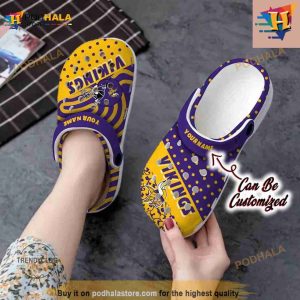 Nfl Crocs Minnesota Vikings Polka Dots Colors Crocs Clog Shoes 2
