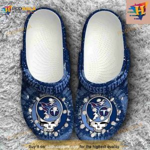 Nfl Tennessee Titans Grateful Dead Classic Printed Crocs Crocband Clogs 2