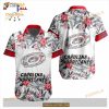 NHL Carolina Hurricanes Flowers Trending Style Special Design Button Funny Hawaiian Shirt