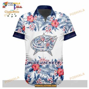 Columbus Blue Jackets NHL Summer Hawaii Shirt And Tshirt Custom Aloha Shirt  - Trendy Aloha