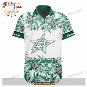 Nhl Dallas Stars Flowers Trending Style Special Design Button Funny Hawaiian Shirt 2