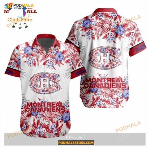 Nhl Montreal Canadiens Flowers Trending Style Special Design Button Funny Hawaiian Shirt 2