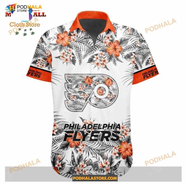NHL Philadelphia Flyers Flowers Trending Style Special Design Button Funny Hawaiian Shirt