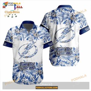 Nhl Tampa Bay Lightning Flowers Trending Style Special Design Button Funny Hawaiian Shirt 2