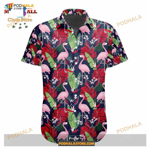 NHL Washington Capitals Crane Bird Special Design Button Funny Hawaiian Shirt