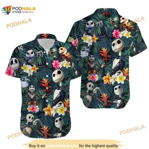 Nightmare Before Christmas Summer Disney Hawaiian Shirt, Jack Skellington Aloha Shirt