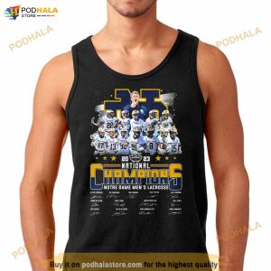 Notre Dame Fighting Irish Men's Lacrosse 2023 National Champions Signatures Shirt 2
