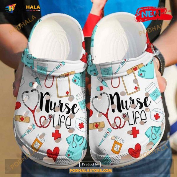 Nurse Life Watercolor For Unisex & Kids Crocs Clog Shoes