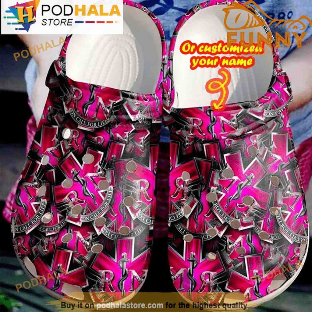 Nurse Pattern 3D Crocs, Hippie Gifts, Funny Crocs - Podhalastore