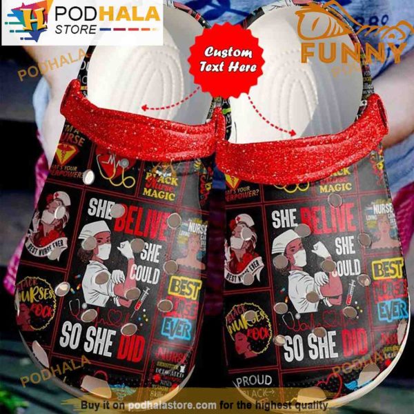 Nurse Superpower 3D Crocs, Funny Crocs