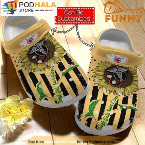 Nurse Tough Girls Save Lives Yellow 3D Crocs, Funny Crocs