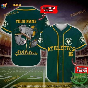 Oakland Athletics 3D Baseball Jersey Personalized Gift, Custom Name Number