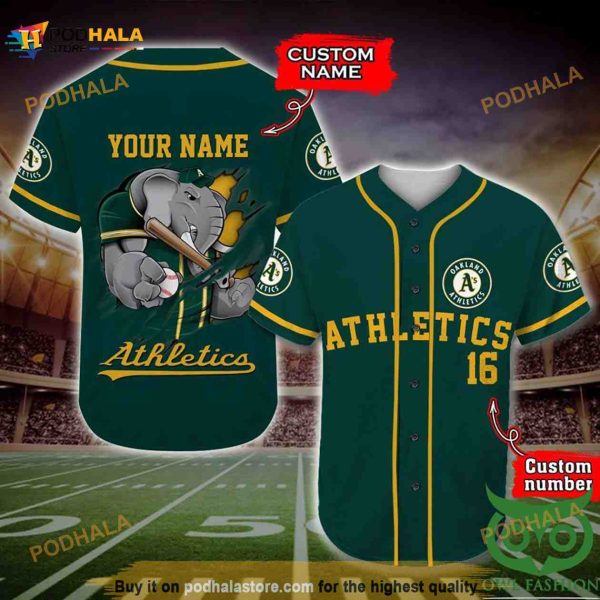 Oakland Athletics 3D Baseball Jersey Personalized Gift, Custom Name Number
