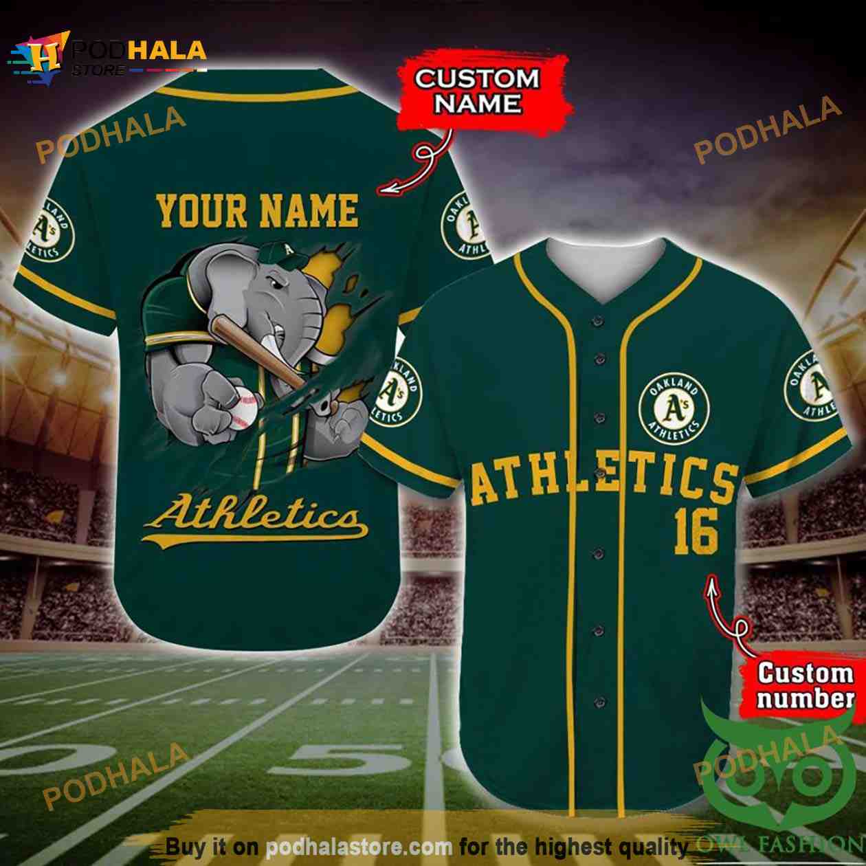 Oakland Athletics 3D Baseball Jersey Personalized Gift, Custom
