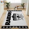Oakland Raiders 2 Banner NFL Team Logo Rug Bedroom Rug, Indoor Outdoor Rugs