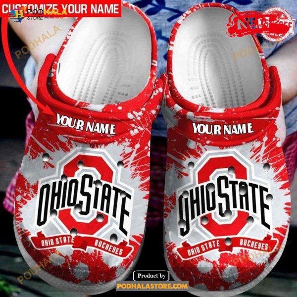Ohio State Buckeyes Football Ncaa Gift Comfy Footwear For Fan Crocs Clog Shoes
