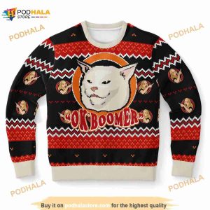 Ok Boomer Funny Ugly Sweater Unisex Holiday, Funny Xmas Gifts