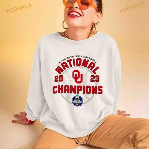 Oklahoma Sooners 2023 Ncaa Softball Women's Cws Champions Shirt 2