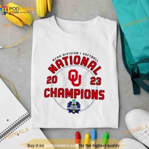 Oklahoma Sooners 2023 Ncaa Softball Women's Cws Champions Shirt 3