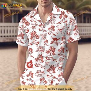 One Piece Hawaiian Shirt, One Piece Summer Button Shirt, Anime Hawaii Shirt
