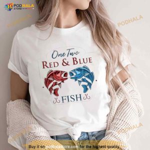 One Two Red And Blue Fish Shirt 2